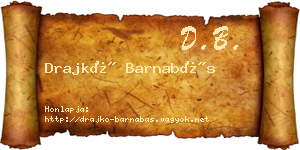 Drajkó Barnabás névjegykártya