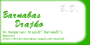 barnabas drajko business card